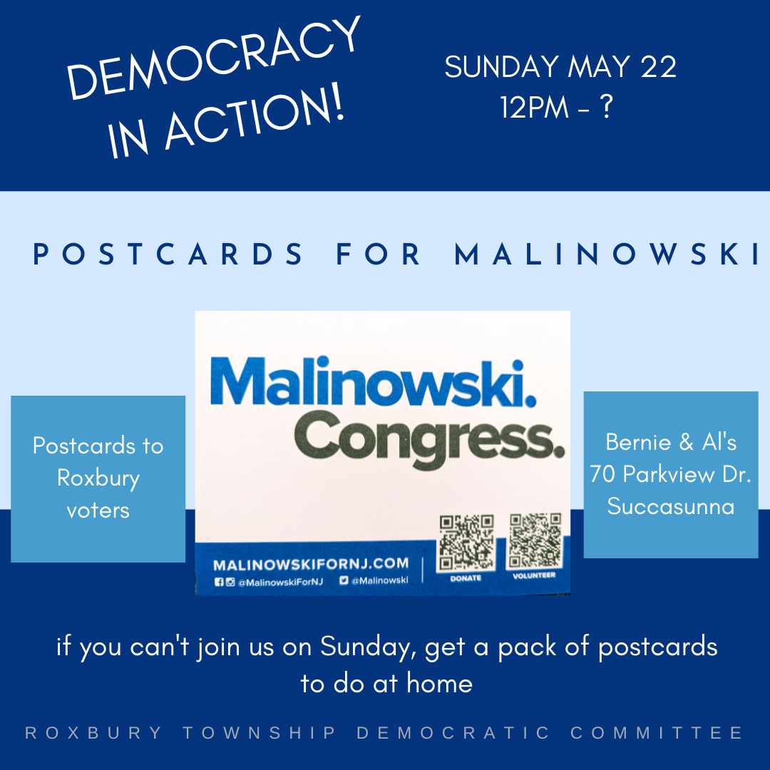 Postcard Party for Congressman Malinowski
